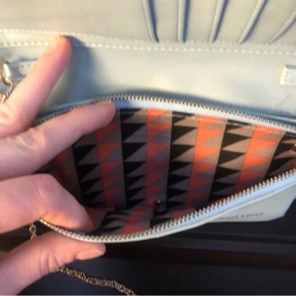 NWOT Blue and Gold Mini
Purse Wallet Clutch w/ Removable Chain Strap - Picture 6 of 13